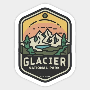Glacier National Park Travel Sticker Sticker